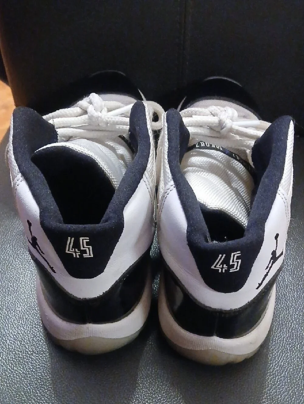 Kids White and Black Jordan High-Top Sneakers